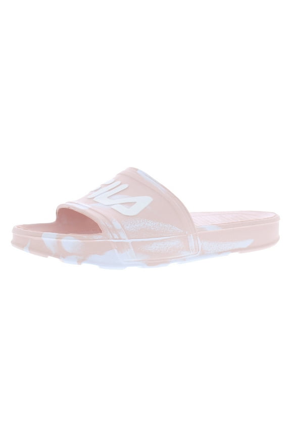 Sleek Slide Marble PS Girls Shoes Size 5, Color: Pink/White/White