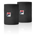 thumbnail image 1 of Fila Solid Double-Wide Tennis Wristband (   Black  ), 1 of 5