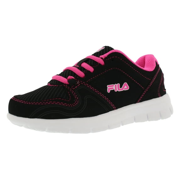 Fila Sped Runner Running Kids Shoes Size 10.5, Color: Black/Pink