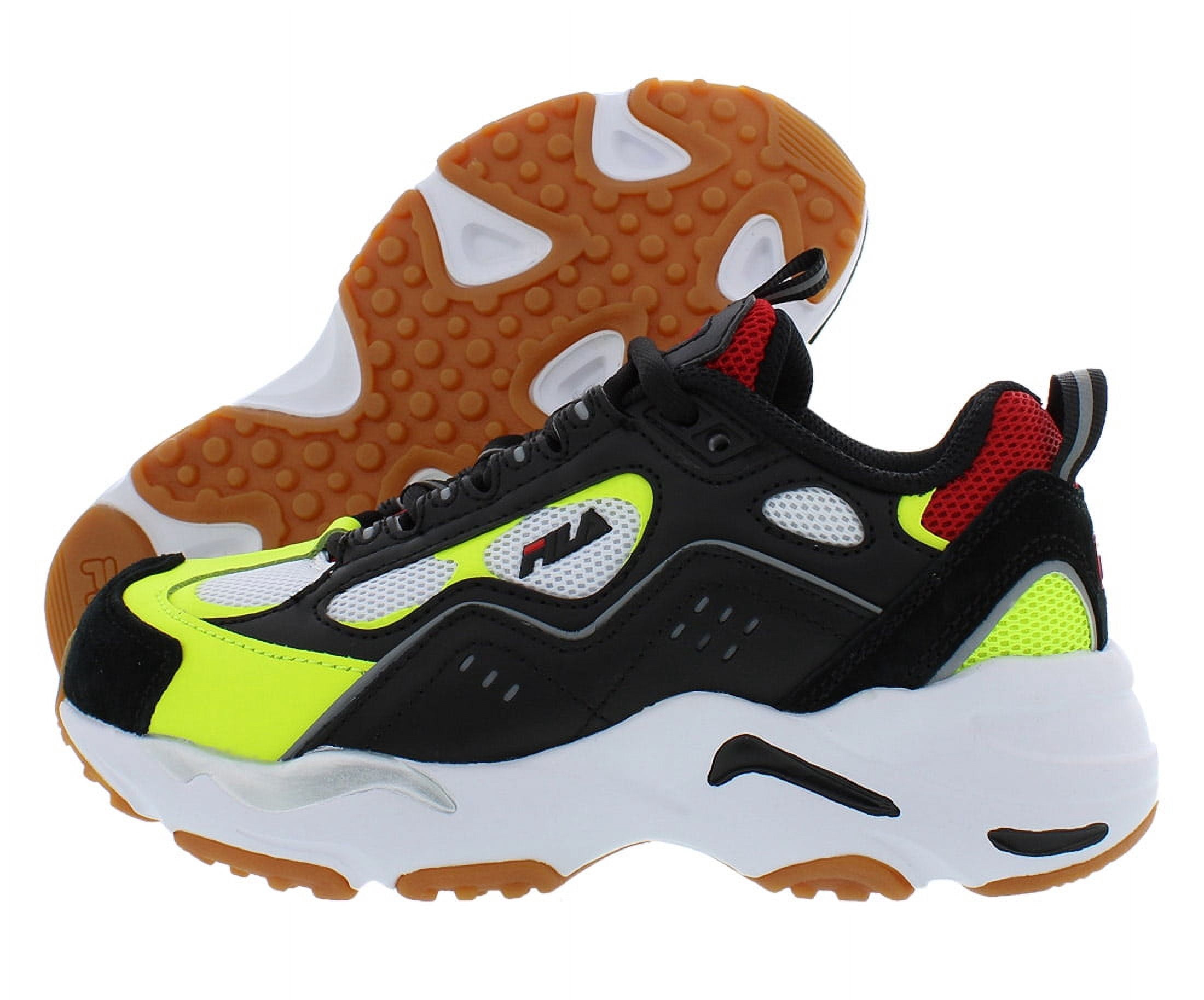 Fila Trigate Boys Shoes Size Color: White/Black/Neon