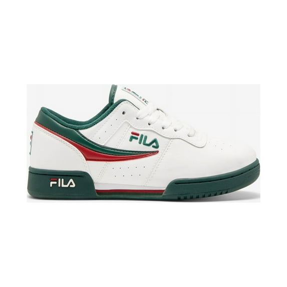 Fila Unisex Original Fitness Sneaker, Kids, White/Sycamore/Red, 4 M US
