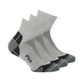 thumbnail image 1 of Fila Unisex Socks, 3 Pairs - Quarter Multisport, Short Socks Grey 39-42 (6-8 Uk), 1 of 2