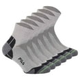 thumbnail image 1 of Fila Unisex Socks, 6 Pairs - Quarter Multisport, Short Socks Grey 43-46 (9-11 Uk), 1 of 2