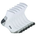 thumbnail image 1 of Fila Unisex Socks, 6 Pairs - Quarter Multisport, Short Socks White 39-42 (6-8 Uk), 1 of 2