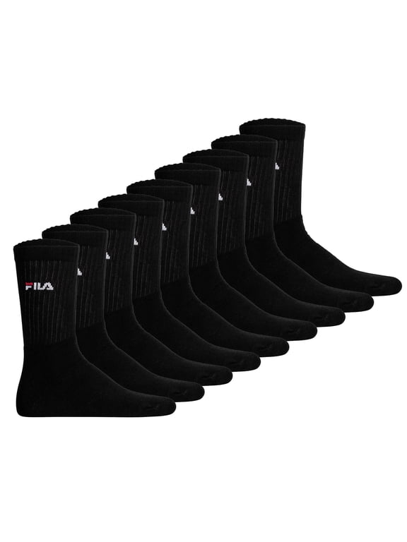 Unisex Socks, 9-Pack - Tennis Socks, Crew Socks, Logo Black 39-42 (6-8 Uk)