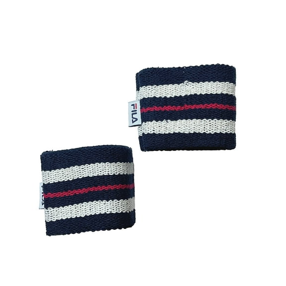 Fila Vintage Retro Tennis Wristbands Color: Navy