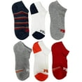 thumbnail image 1 of Fila Women's 6-Pack Mini Stripe Half Cushion No Show Socks Multi, 1 of 2