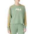 thumbnail image 1 of Fila Women's Clover Crewneck Logo Colorblocked Sweatshirt Green Size 4X, 1 of 3