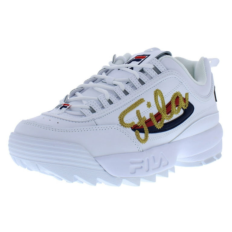 (取寄) フィラ レディース ディスラプター エナジャイズ Fila women Disruptor Energized White/Fila Navy/Fila Red Fila Women's Disruptor Ii Signature White / Navy Red Sneaker - 10M