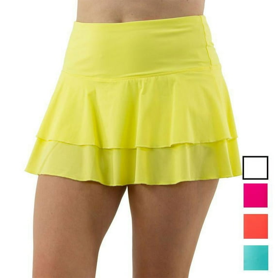 Fila Women`s Essentials Tiered Ruffle Tennis Skort ( LARGE Purple Cactus )