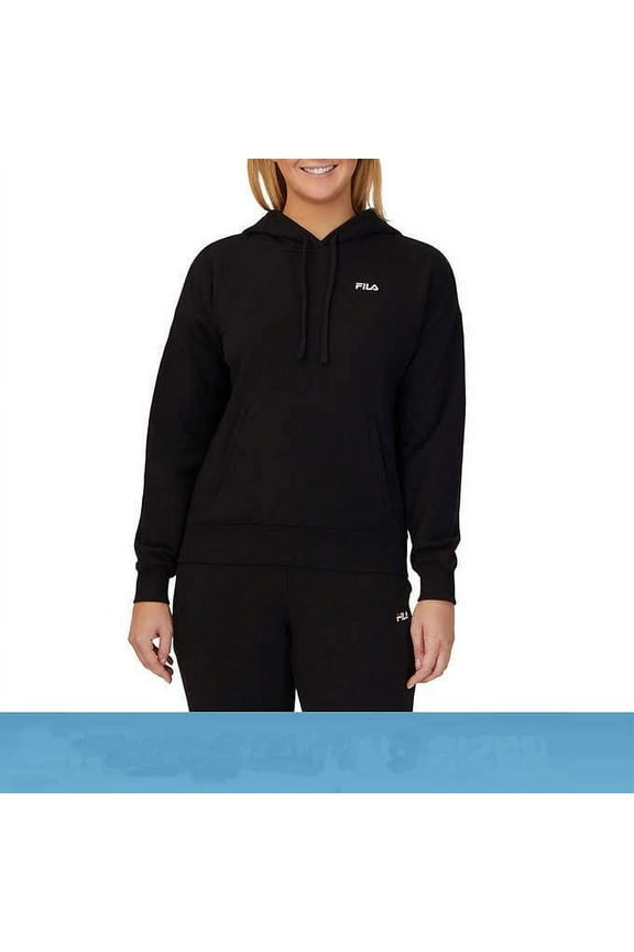Women's Fleece Pullover Hoodie Large Black