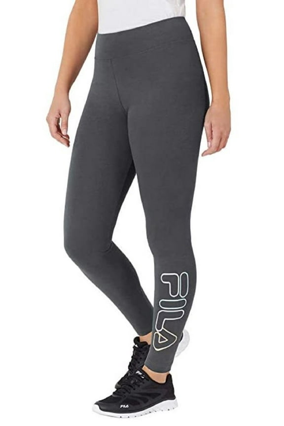 Women's High Waist 7/8 Cotton Leggings, Ebony X-Large