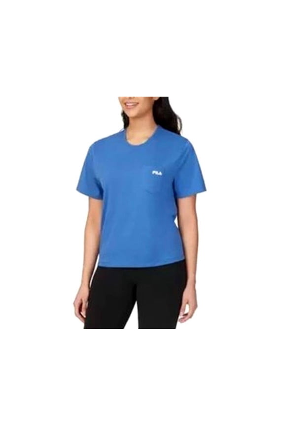 Women's Jersey Short Sleeve Crew Neck Pocket T-Shirt (US, Alpha, Small, Regular, Regular, Bright Cobalt)