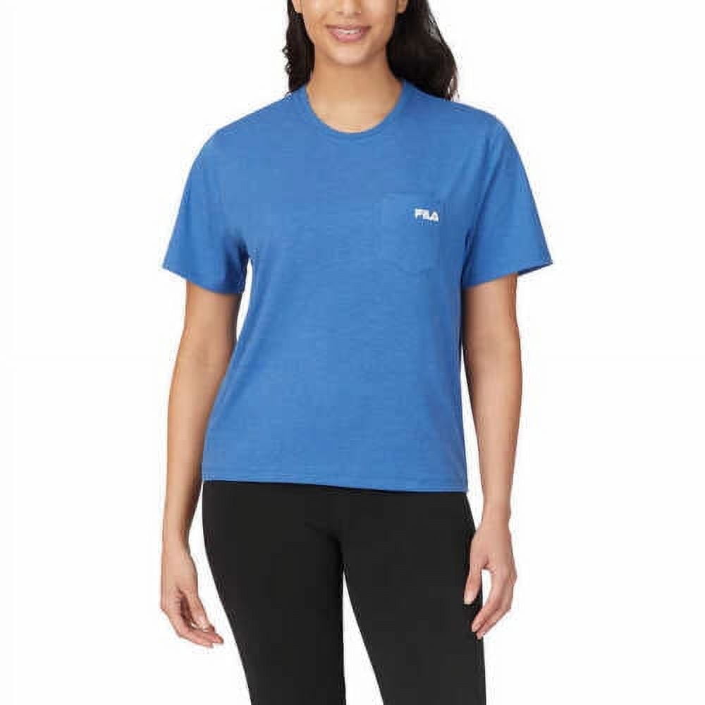 Fila Women's Jersey Short Sleeveless Tee Crew Neck Bright Cobalt Size XL