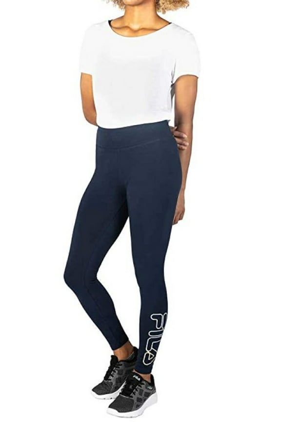 Women's Logo High Waist Cotton Ankle Leggings Peacoat X-Large