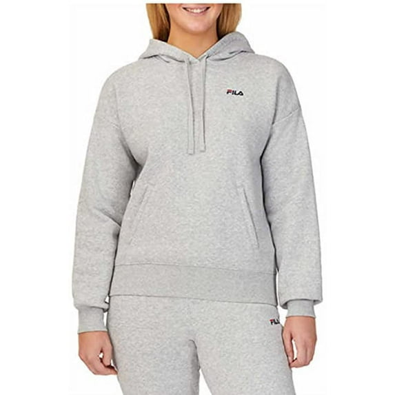 Fila Women's Long Sleeve Fleece Pullover Hoodie Size: M, Color: Gray