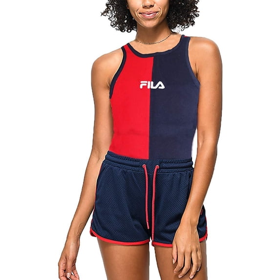 Fila Women's Manon Bodysuit Peacoat/Chinese Red/White Navy Size Large