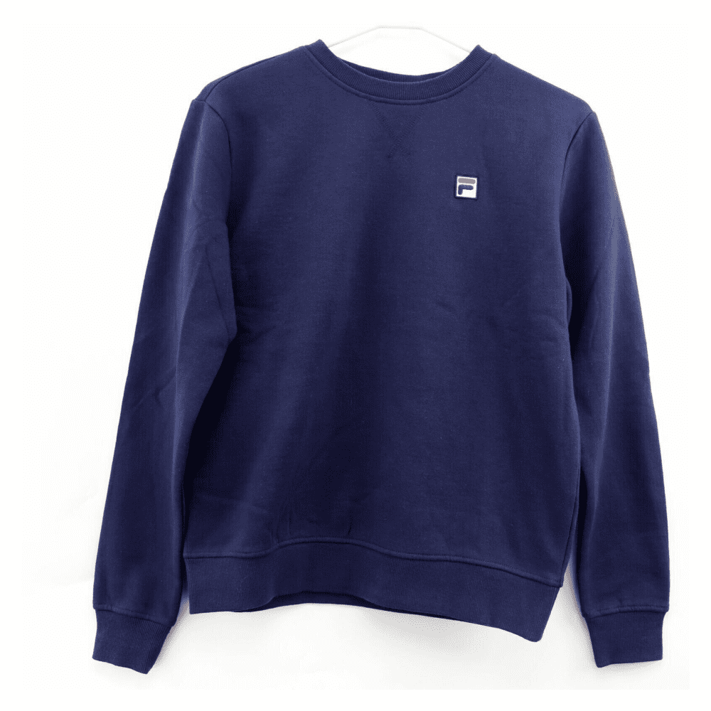 Fila Women s Michele Crewneck Pullover Fleece Sweatshirt Navy Blue MED XL Walmart