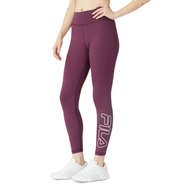 Fila Women s Strut Mid Rise Logo Leggings Red Size 7 8