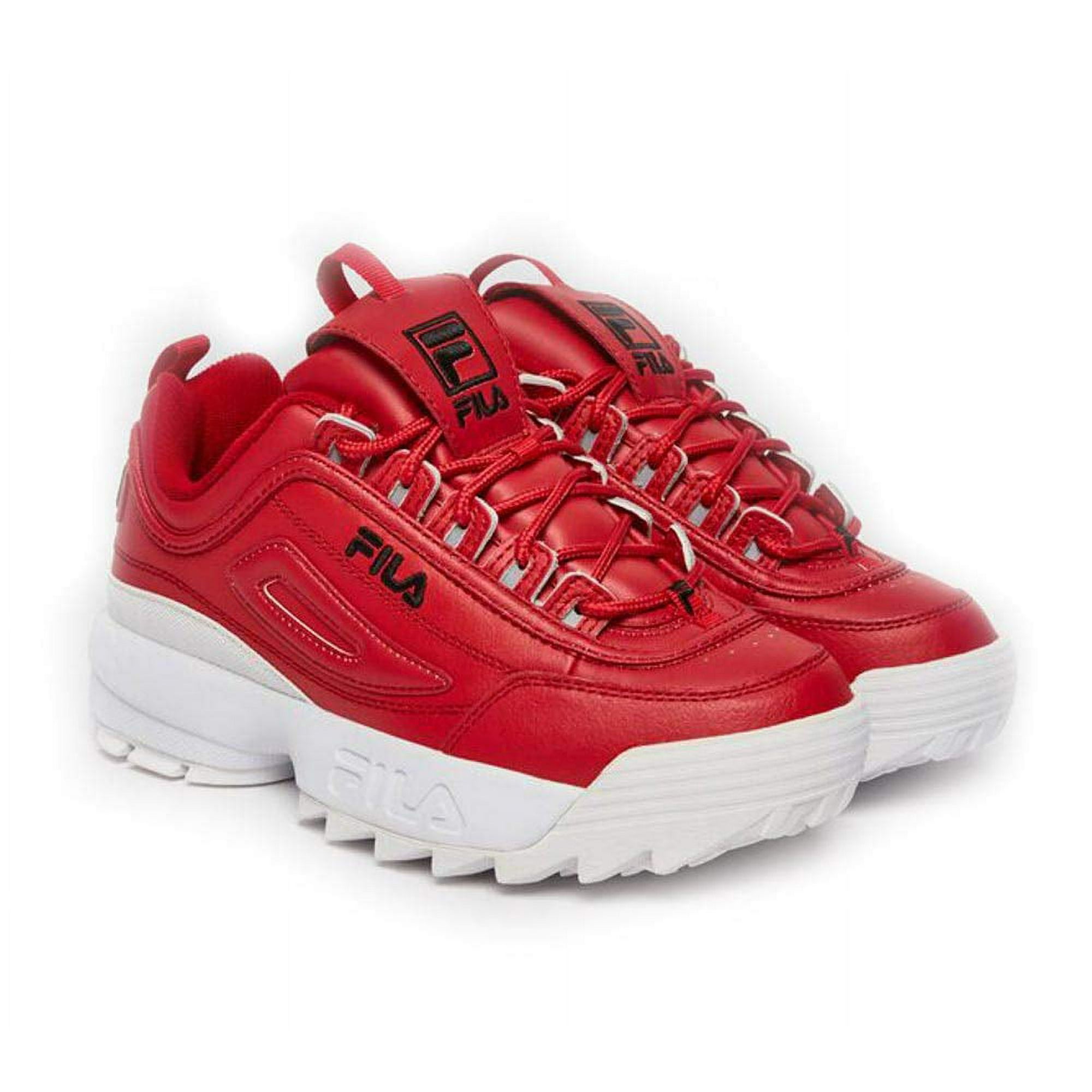 Fila Womens Disruptor II Premium Adult, Red/Black/White, 10 - Walmart.com