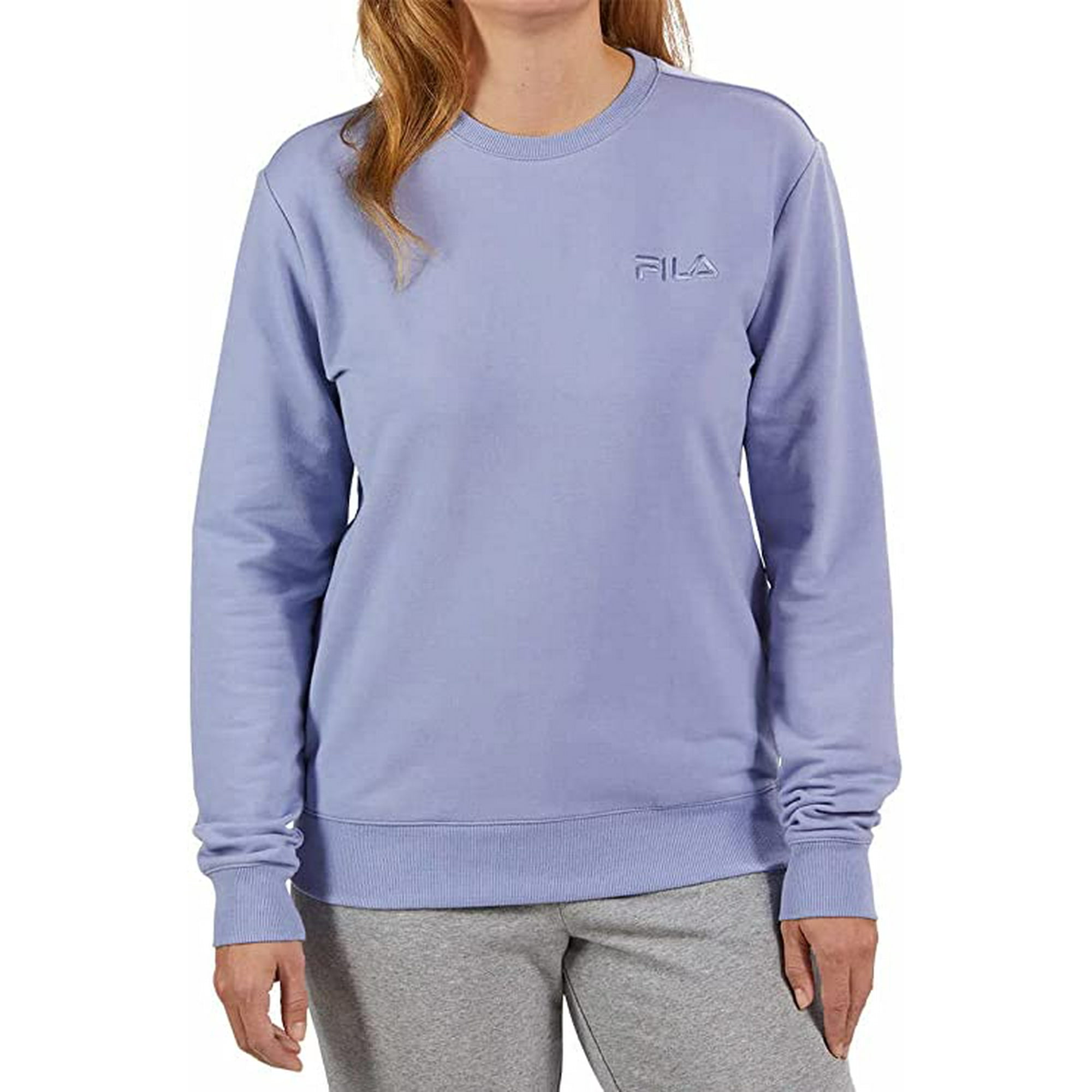 Fila Womens French Sweatshirt,Purple Impression,Large Walmart.com