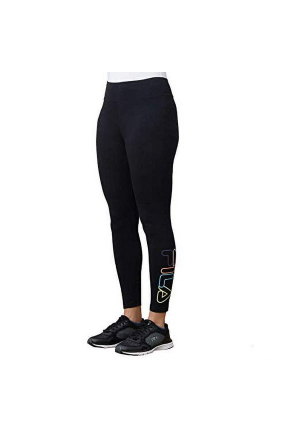 Womens High Waist 7/8 Leggings (Small, Black)