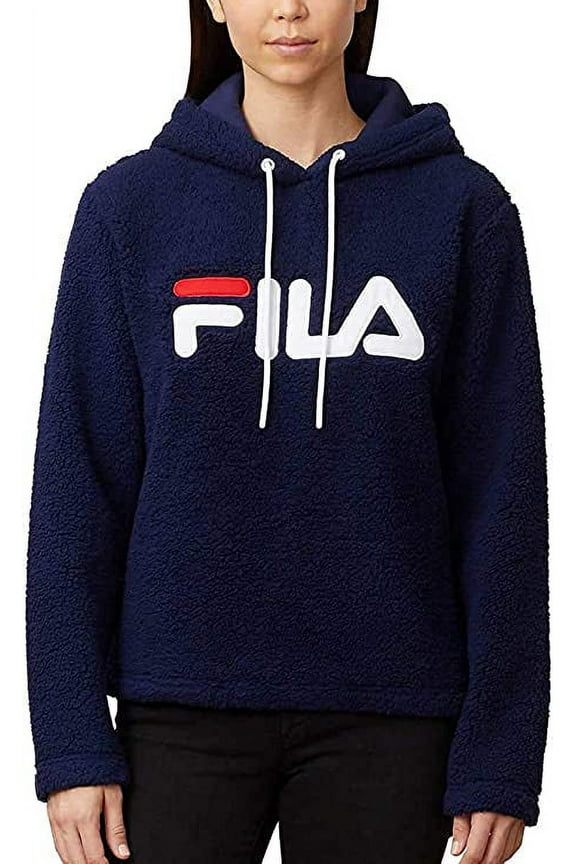 Womens Josephine Sherpa Crop Hoodie (Peacoat, XXL)