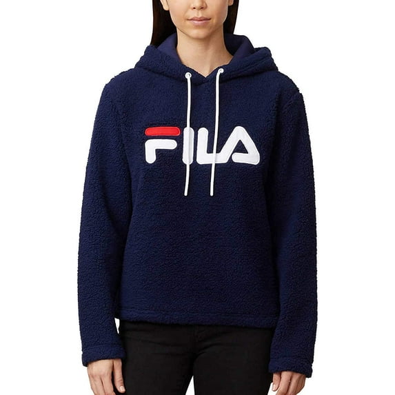 Fila Womens Josephine Sherpa Crop Super Soft Hoodie Pullover