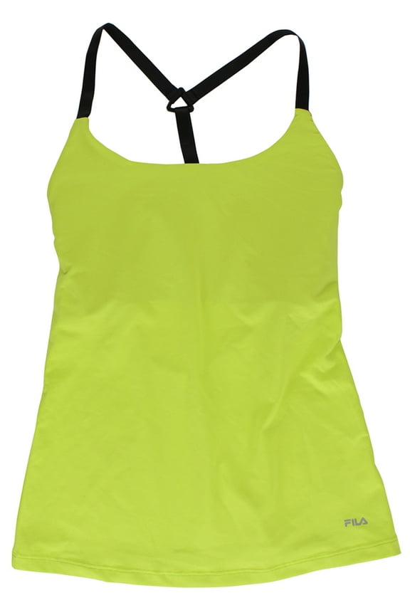 Womens Low Cut Strap Back Tank Florescent Green M, Color: Florescent Green/Black