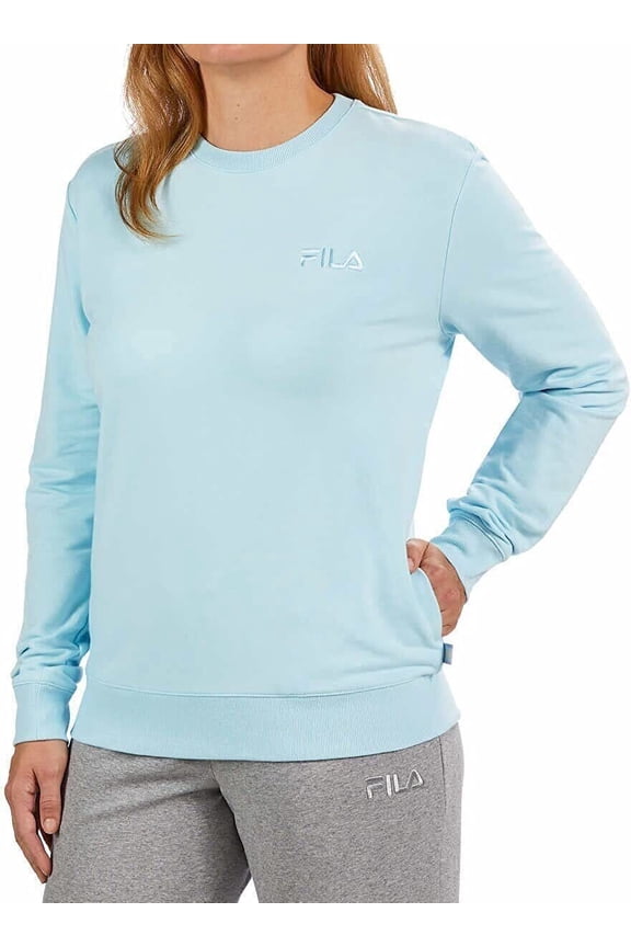 Womens Midweight French Terry Crewneck Long Sleeve Sweatshirt