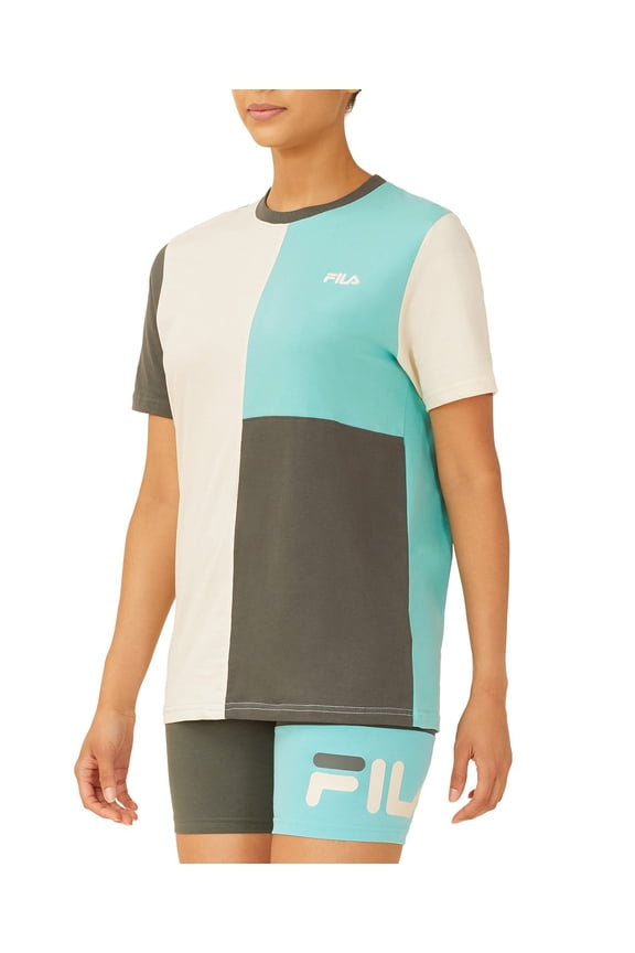 Womens Noor Cotton Colorblocked Boyfriend T-shirt Size XS