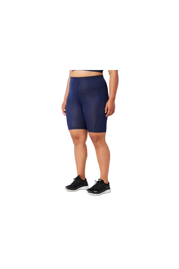 Womens Plus Size Hour Glass Bike Shorts Fila Navy 5X