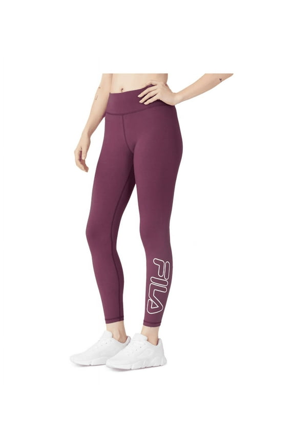 Womens Plus Size Strut Mid-Rise Logo 7/8-Leggings, Maroon, 2X