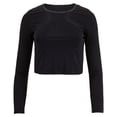 thumbnail image 1 of Fila Womens Uplift Long Sleeve Performance Crop Top;Large, 1 of 4