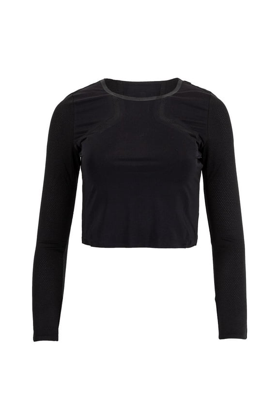 Womens Uplift Long Sleeve Performance Crop Top;Large