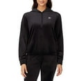 thumbnail image 1 of Fila Womens Velour Quarter Zip Hoodie (Black, Large), 1 of 4