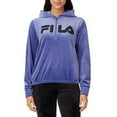 thumbnail image 1 of Fila Womens Velour Quarter Zip Hoodie (Marlin, Medium), 1 of 4