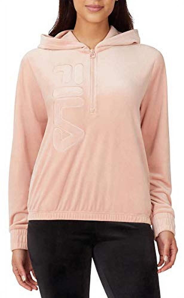 パーカー・フーディ HUECLOSET Velvet corduroy hooded sweatshirt SE204 FB County Pink Velour Zip Hoodie | Zumiez