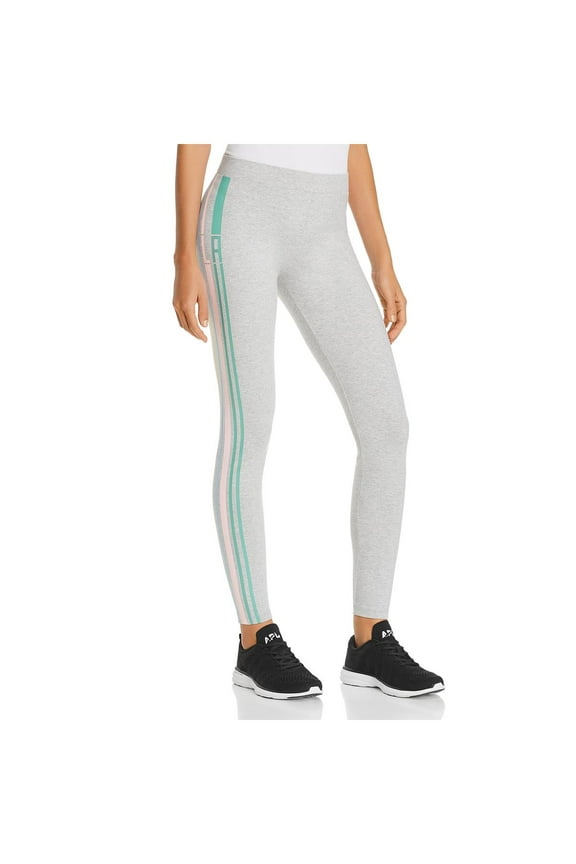 Womens Virginia Fitness Yoga Athletic Leggings Gray XS