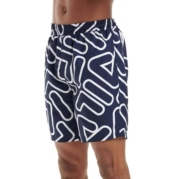 Fila Yash Outline All Over Print Men's Swim Short Peacoat-White lm015913-410