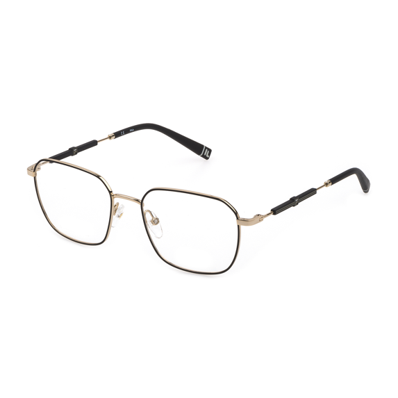 Fila eyeglasses VFI113V MAN 52/18/145 0302 ORO ROSE' LUCIDO C/PARTI NERO SEMILUCIDO