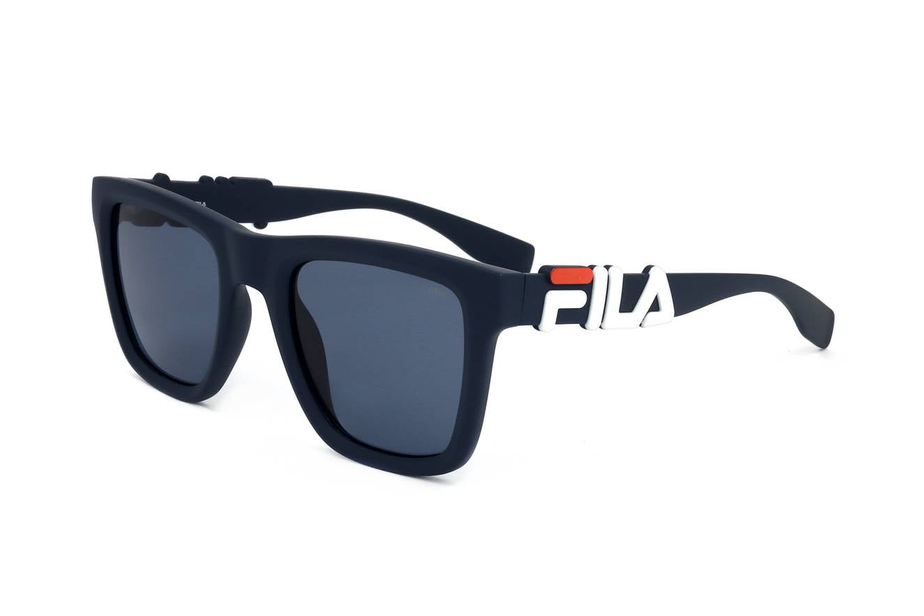 FILA SF9416 0C03 51mm Square Sunglasses Men's Matte Blue