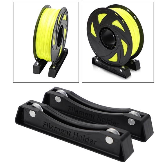 Filament Spool Holder Black Tabletop Fixed Seat Adjustable Rack Tray Support for 3D Printing Materials All Filament Types Pla ABS TPU