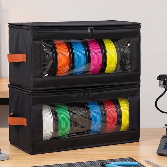 Filament Storage Box 4 Pack 3D Printer Filament Storage Container Holds Up to 24 Roll 3D Printing Accessories Holder Rack for Home Office