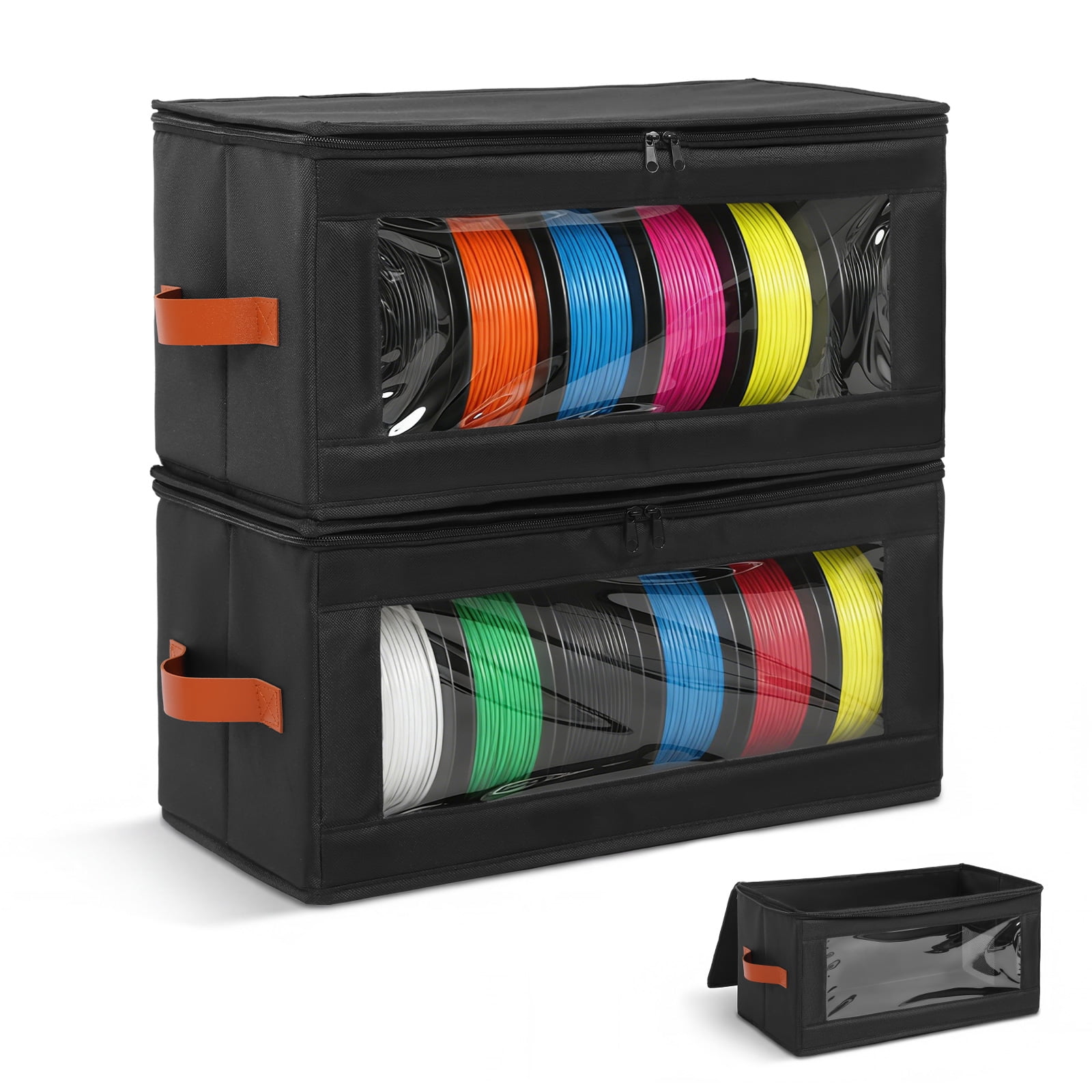 Filament Storage Box 4 Pack 3D Printer Filament Storage Container Holds Up to 24 Roll 3D Printing Accessories Holder Rack for Home Office Workshop Studio