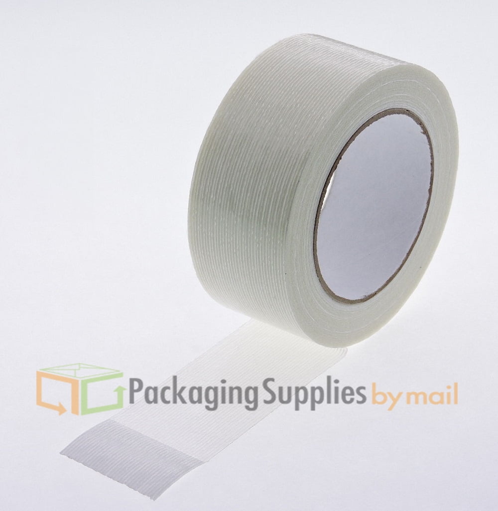 SSBM 2' x 60 Yards (180 Ft) Clean Filament Tape, High Tensile Strength, 4.8 Mil, 48 Rolls