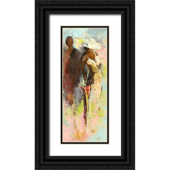 Filatov, Elena 12x24 Black Ornate Wood Framed with Double Matting Museum Art Print Titled - Eleganz I