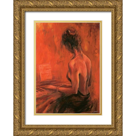 Filatov, Elena 24x32 Gold Ornate Wood Framed with Double Matting Museum Art Print Titled - Abend für Dich