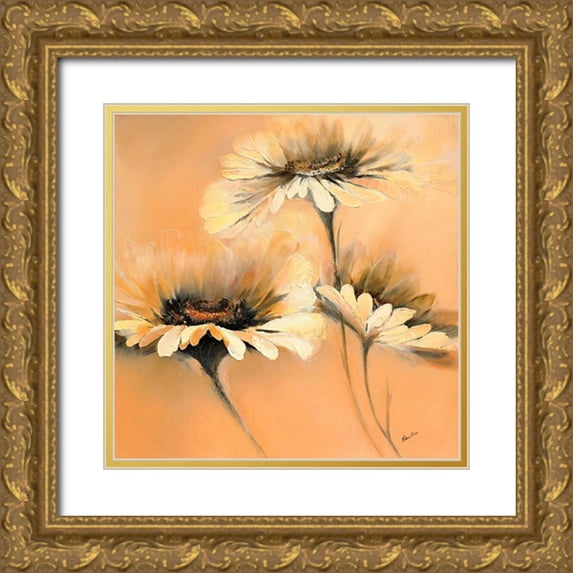 Filatov, Elena 26x26 Gold Ornate Wood Framed with Double Matting Museum Art Print Titled - Apricot Summer I