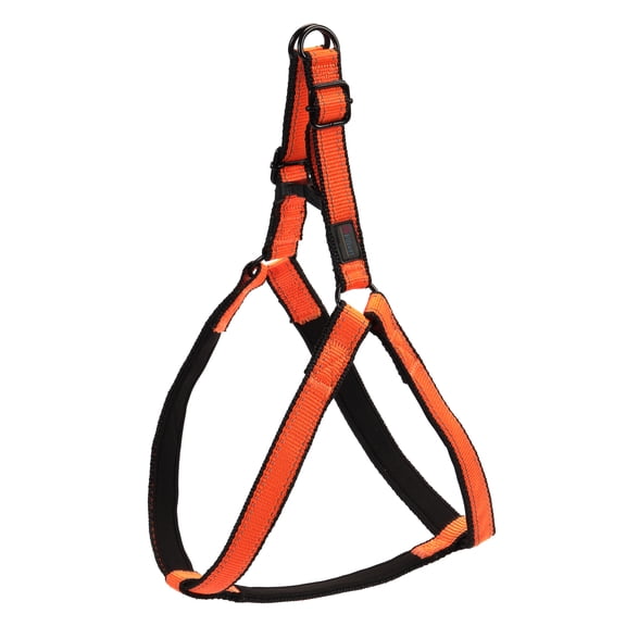 Filbert Dog Harness Small Sized Dog, Step-in Reflective Harness Small Sized Dogs, Thin, Step in, Strong Double D Ring, Soft Ped, Heavy Duty Fabric, Reflective Stitches, Orange